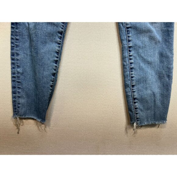 J.Crew Womens Straight Jeans Classic Button Fly Denim Stretch Size 30 Blue Solid - Picture 4 of 11